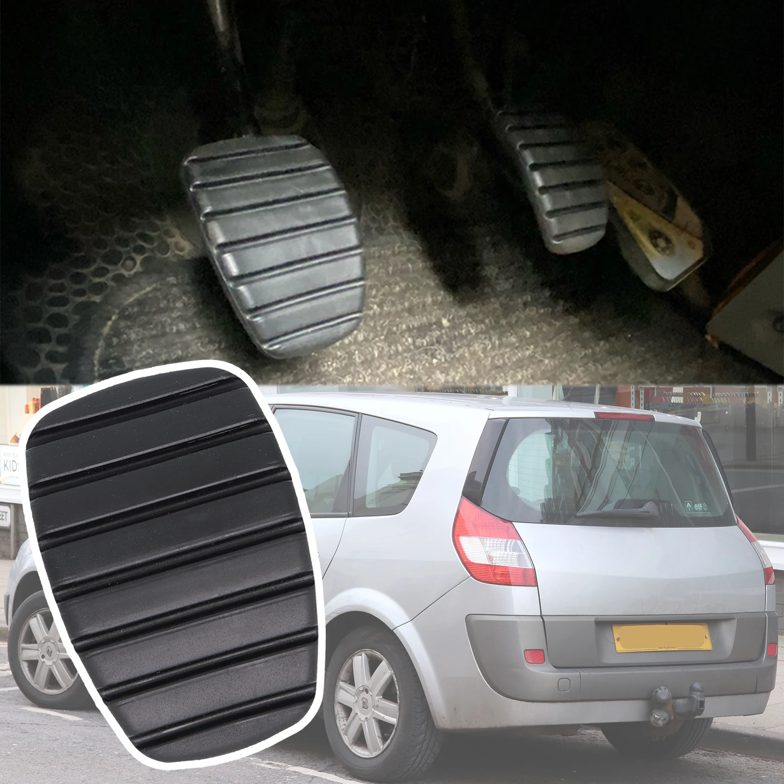 

For Renault Grand Scenic 2 2010 - 2006 2005 2004 2003 Rubber Brake Clutch Foot Pedal Pad Cover 465318691R 7701051741 Accessories