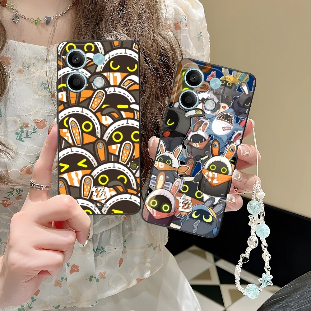 Zenless Zone Zero Bangboo Mobile Phone Case for Xiaomi POCO M6 M5 M4 M3 X6 X5 X4 X3 F6 F5 F4 F3 F2 C40 Pro GT 5G Black Cover