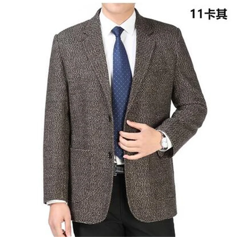 

Middle-aged casual suits men blazer autumn coats mens winter jacket masculino slim fit casaco jaqueta masculina b314