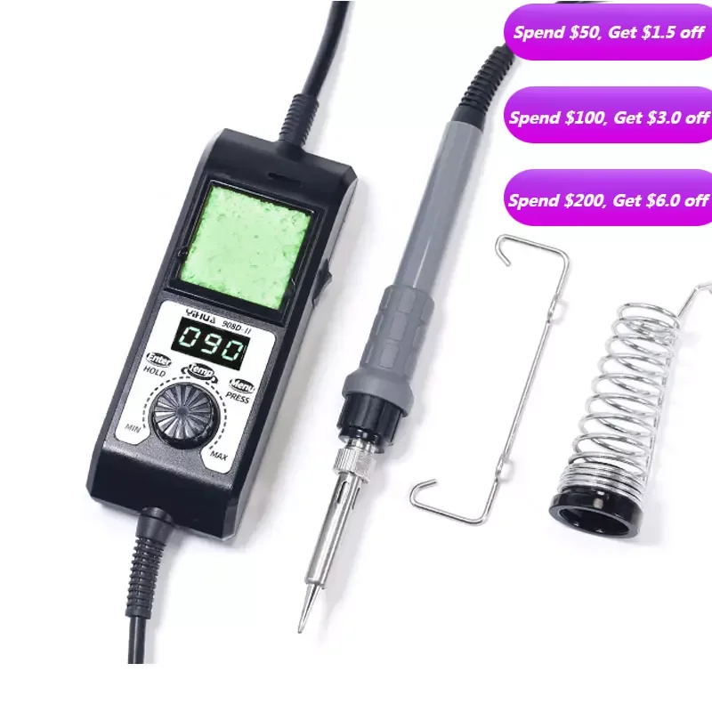 

YIHUA 908D-II 220V 110V 65W YIHUA 908D-II Thermostat Electric Soldering Iron Anti-static Portable Removable Stand Portable
