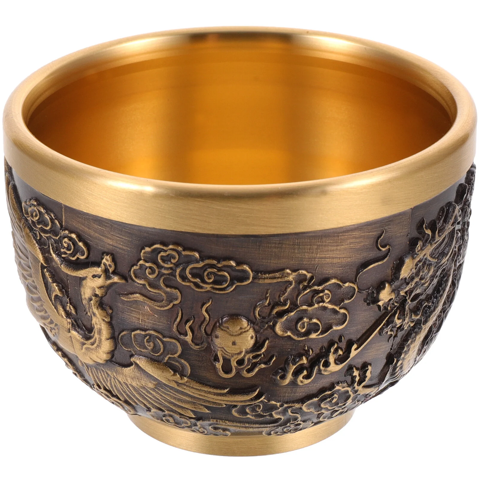 

Shot Glass Mini Coffee Cups Teaware Supplies Gift Copper Tearoom Decor Dragon Office Chinese Style Retro