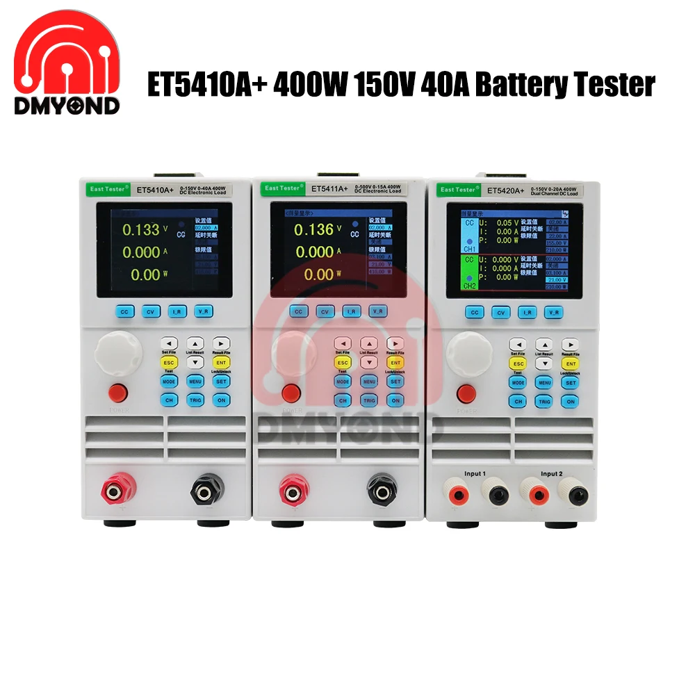 

ET5410A+ Programmable DC Electronic Load USB Connect Single/Dual Channel Meter Battery Capacity Power Aging Instrument Tester