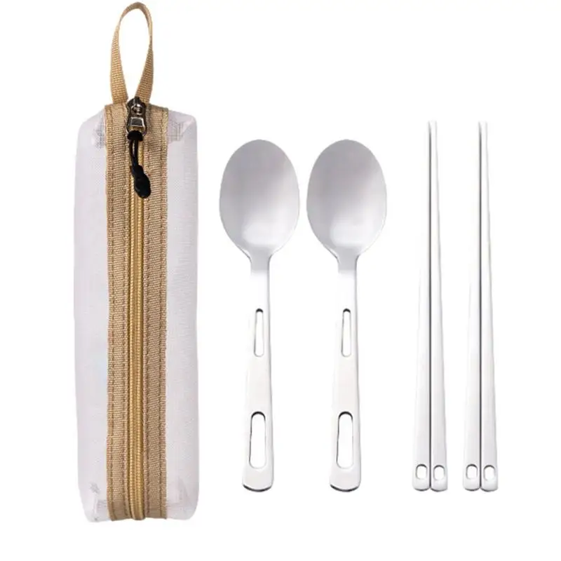

Cutlery Set With Organizer Spoons Chopsticks Forks Set Kitchen Utensils Set Flatware Sets Stainless Steel Mirror Polished