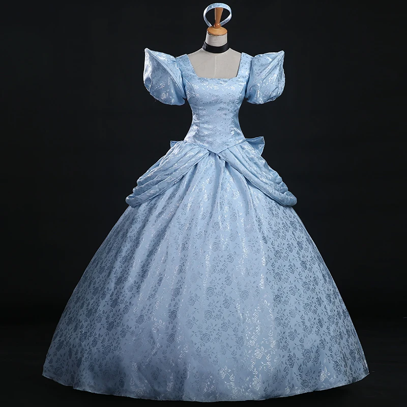 

Anime Luxury Princess Cosplay Costume For Adult Cinderella Dress Fashion Womens Ladies Halloween Party Set Custom Made