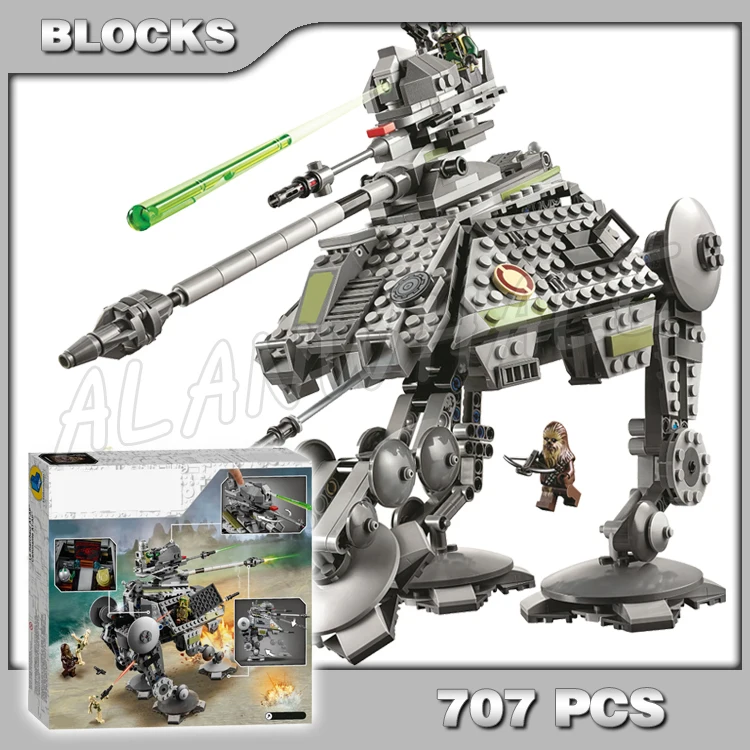 

707pcs Star Imperial AT-AP Walker Third Leg Clone Trooper Battle Droid 11424 Building Blocks Toys Compatible With Model