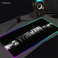 rgb large gaming mouse pad with backlit escape from tarkov mousepad non slip rubber desk mat computer gamer keyboard rug led