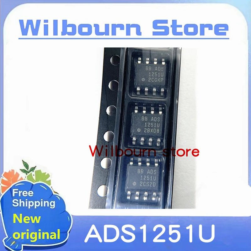 

10PCS/LOT 1251U ADS1251U ADS1251U/2K5 SOP-8 New original