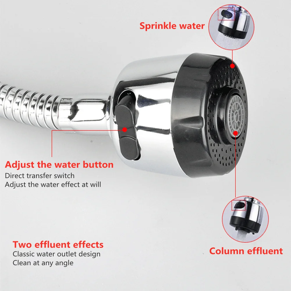 flexible hose silicone tube kitchen faucet accessories 360 degree water tap filter general interface adjustable washing tools free global shipping
