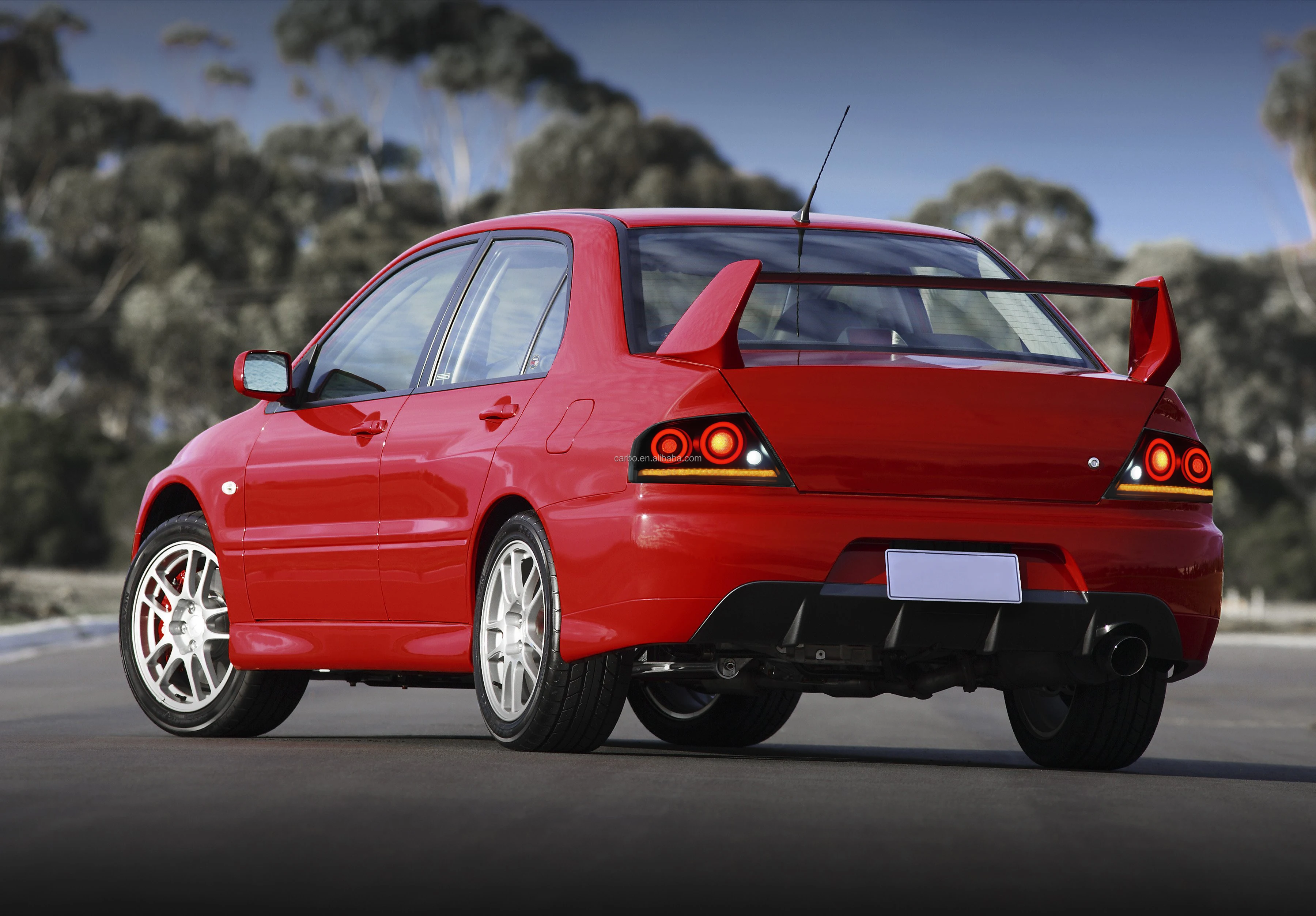 Для Lancer Evolution EX/EVO JDM 2001-2007 задние фонари прозрачный светодиодный задний бампер