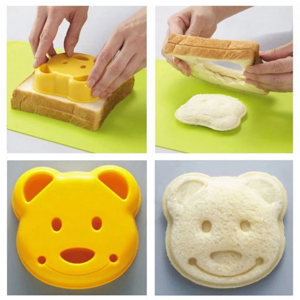 

Teddy Bear Sandwich Mold Toast Bread Making Cutter Mould Cute Baking Pastry Tools Children Interesting Food Kitchen Accessories
