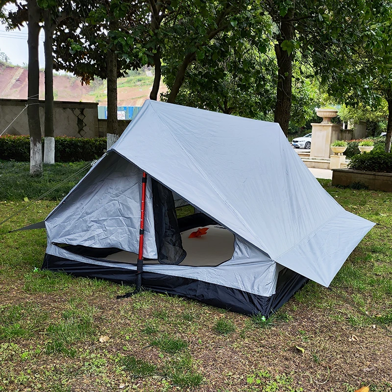 Сверхлегкая треккинговая палатка No POLE для 2 человек легкая кемпинга с рюкзаком на