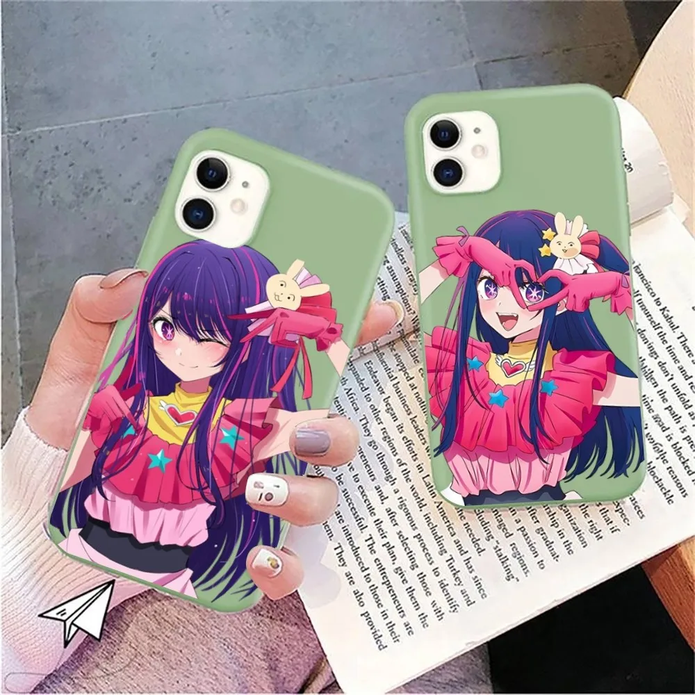 

Anime Oshi no Ko Hoshino Ai Phone Case Soft Solid Color For iphone 14 11 12 13 mini pro max 7 8 plus 6 6s x xs max xr