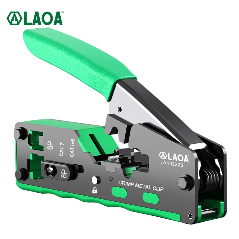 LAOA Terminal Crimpen Zangen Netzwerk Werkzeuge Mini Elektrischen Zange 6P 8P CAT5/6/7 Draht Cutter Stripper Hohe präzision Clamp Sets