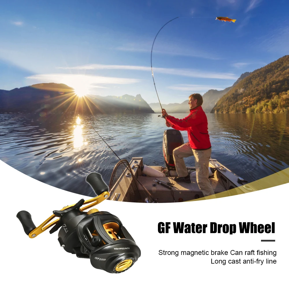 

7,2: 1 рыболовная катушка для морской воды, высокоскоростная шестерня, металлическая катушка для заброса приманки, керамическое направляющее...