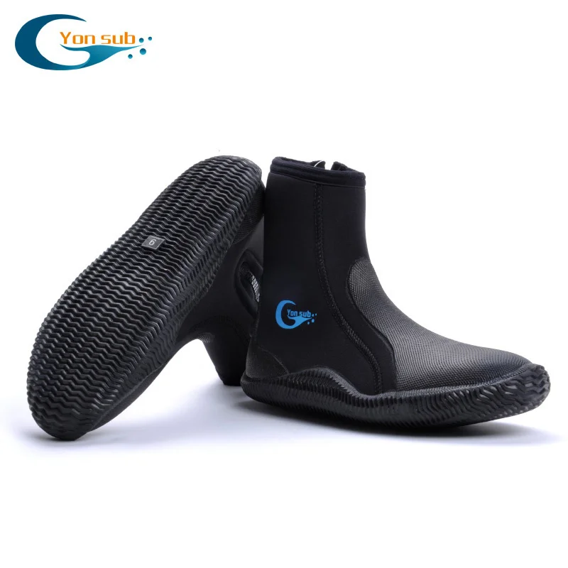 

5MM Neoprene Scuba Diving Boots Water Shoes Vulcanization Winter Cold Proof Anti-slip High Upper Warm Fins Spearfishing Shoes
