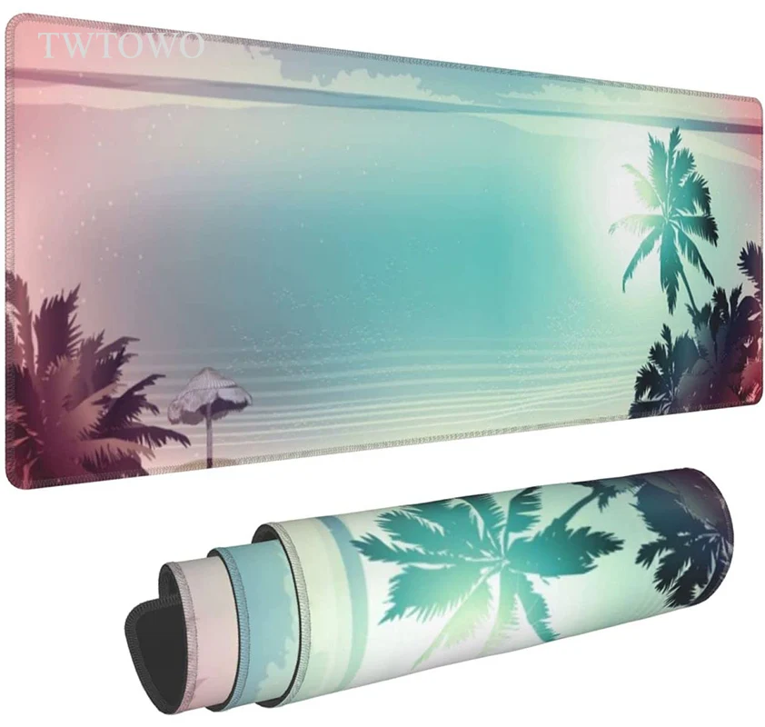 

Coconut Tree by the Sea Mouse Pad Gaming XL Custom Large HD Mousepad XXL Mouse Mat Office Natural Rubber Carpet Laptop Mouse Mat