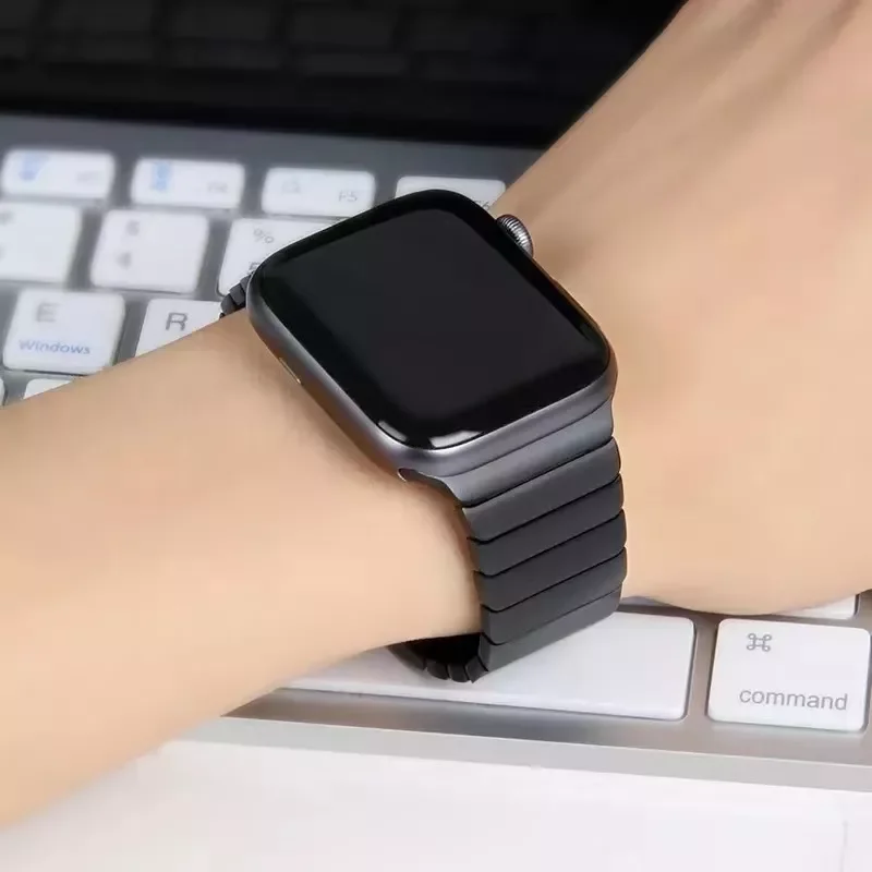 Luxury official link bracelet for apple watch series 7 41mm 45mm stainless steel strap 44 40mm for iwatch 6/5/4/3 band 38mm 42mm