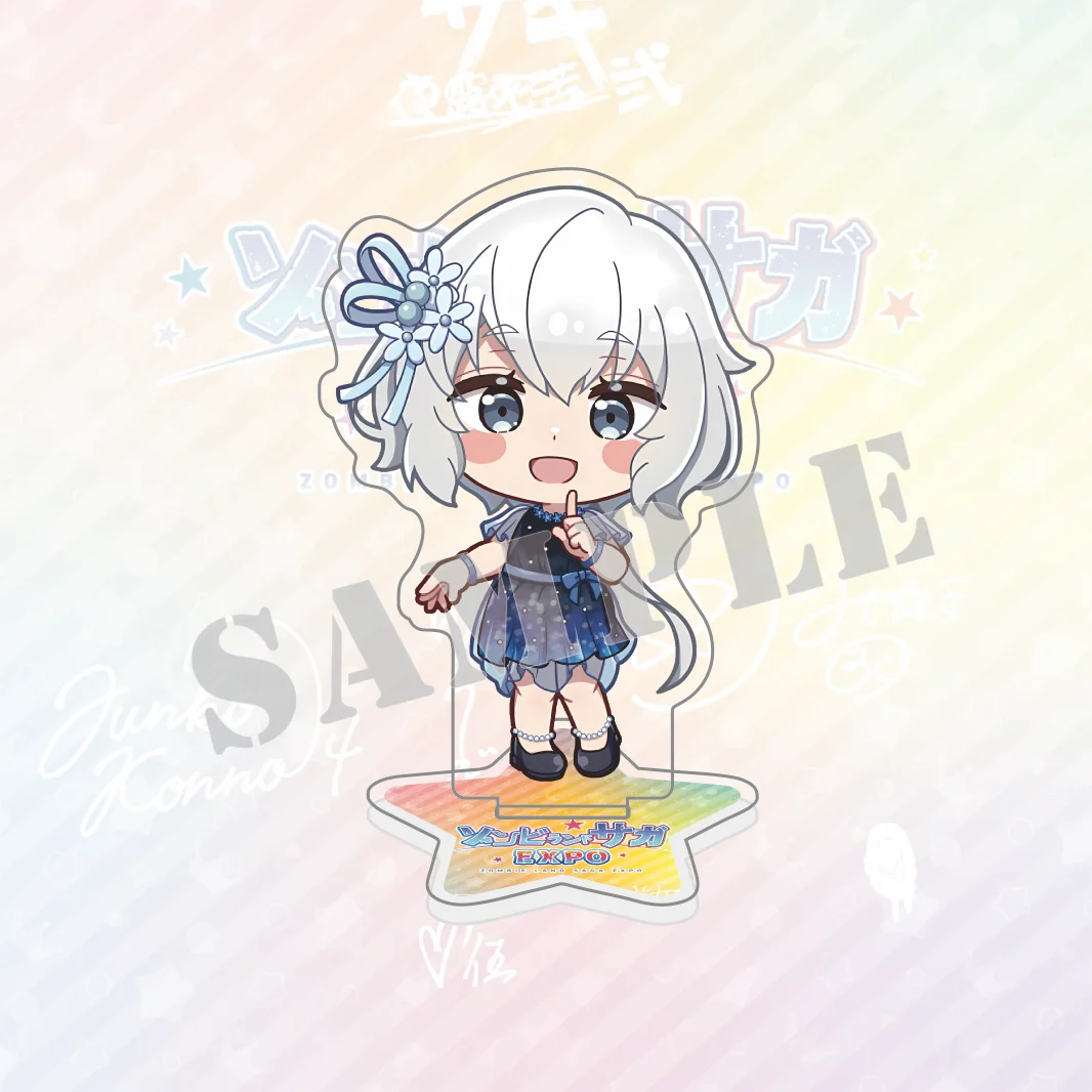 Фото Акриловая фигурка-стенд по аниме Zombie Land Saga: Starry Dress Chibi, настольная подставка, коллекционный брелок с девушкой Франчучу №2