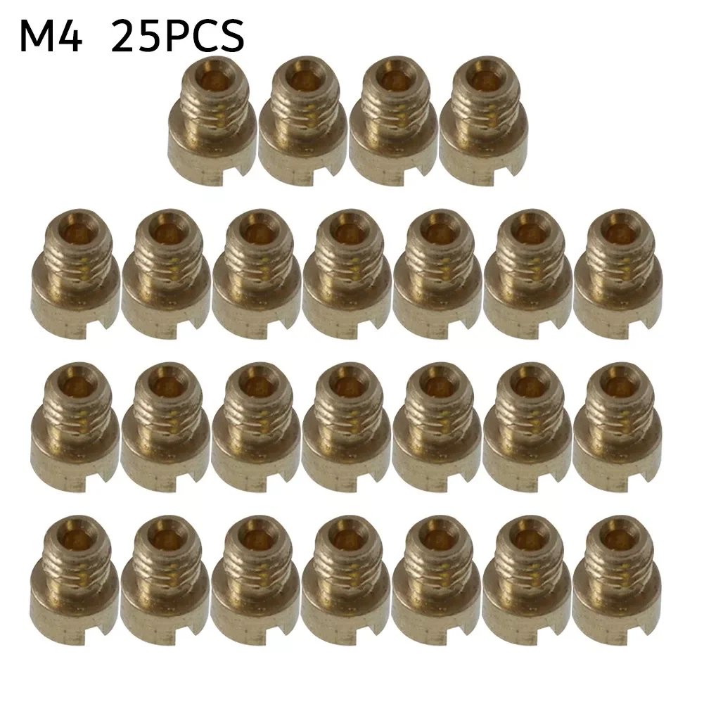 

25pcs M4 Carburetor Jets 55-115 For Puch Maxi Bing Hercules 4mm Zündapp Jet Set Carburetor Nozzle Different Main Jets