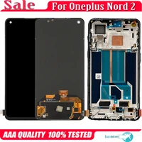 6 43 original amoled for oneplus nord 2 nord2 5g lcd display touch screen replacement digitizer assembly dn2101 dn2103 lcd