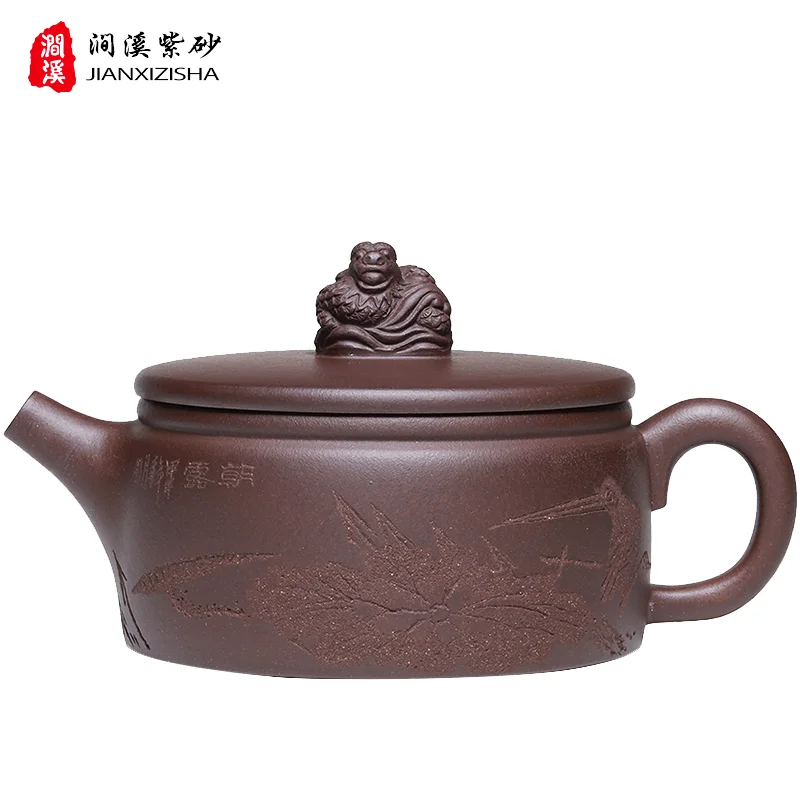 

Xixi Yixing Teapot Teapot Tea Set Raw Ore Purple Clay Craftsman Tang Jun Boutique Handmade Panlong Han Tile