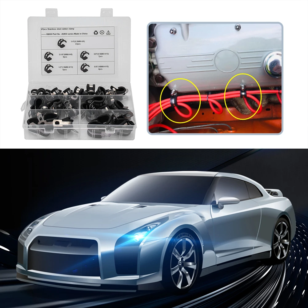 

48 шт., многофункциональные зажимы для кабелей, из нержавеющей стали