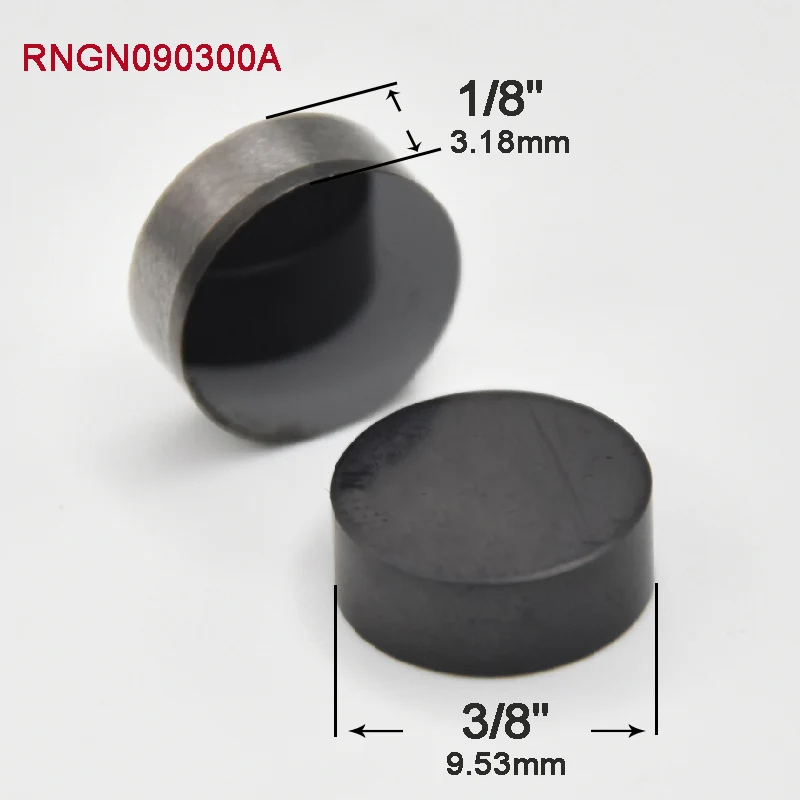 RNGN0903 Токарные пластины 1204 PCD CBN Круглые вставки Цилиндр с перевернутой поверхностью Фрезерные инструменты по металлу 1/2 ''3/8'' Токарный инструмент двигателя