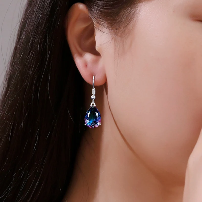 Великолепные женские серьги-капли с кубическим цирконием AAA ювелирные серьги на