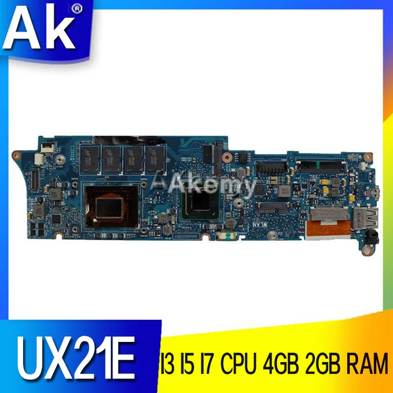 

UX21E I3 I5 I7 CPU 4GB 2GB RAM original mainboard For ASUS UX21 UX21E Laptop motherboard mainboard