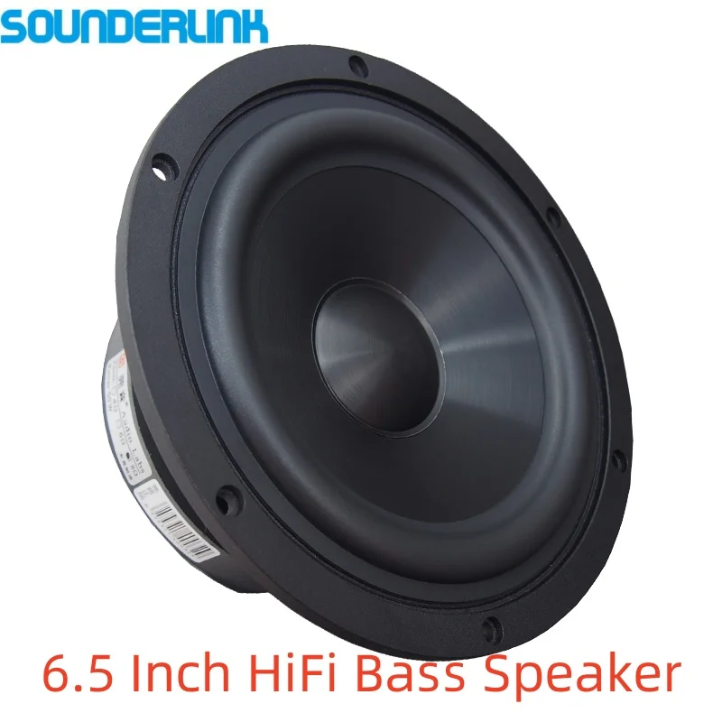 Фото Sounderlink AudioLabs 6,5-дюймовый динамик среднего баса 50 Вт RMS керамический алюминиевый конус 4/8 Ом Hi-Fi драйвер для аудиосистем DIY №1