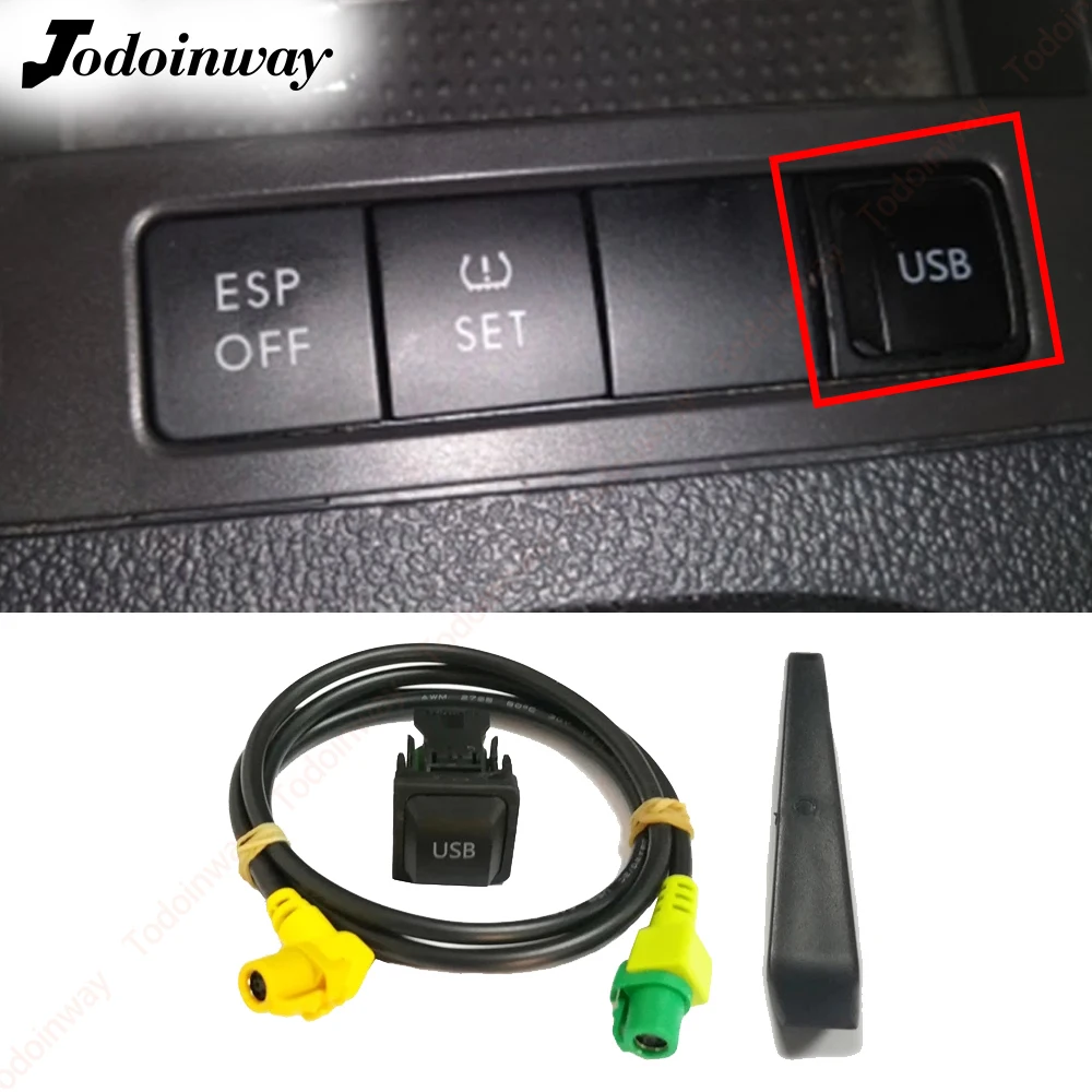 RCD510 RCD310 adaptador de datos USB para coche, interruptor de Cable USB de Radio de Audio, accesorios de interfaz para Volkswagen Golf 5 6 Jetta MK5 2005