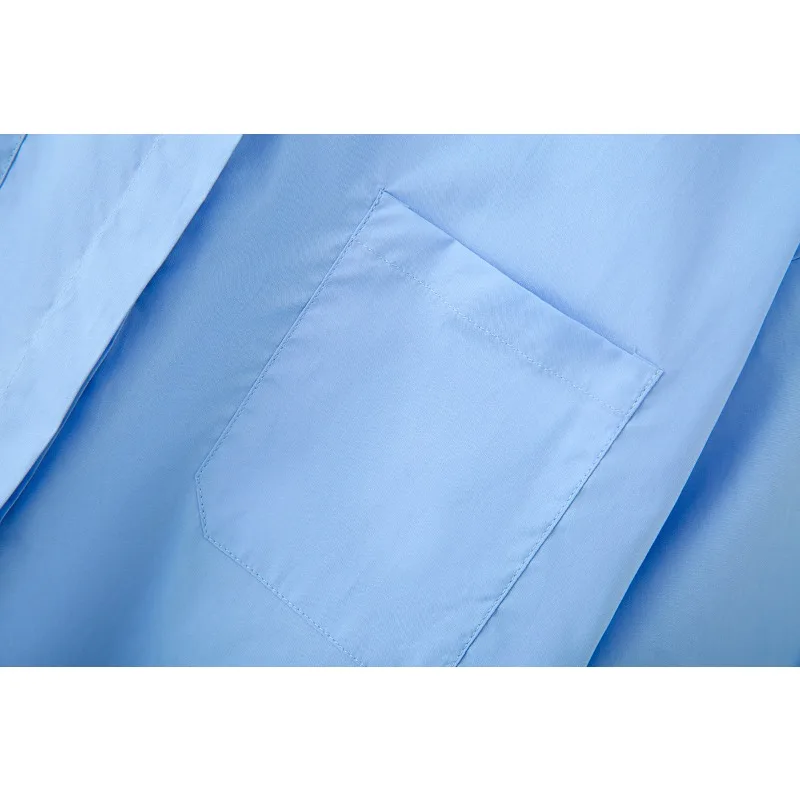 TRAFZR женская рубашка свободного покроя 2025 хлопковая с воротником на пуговицах и