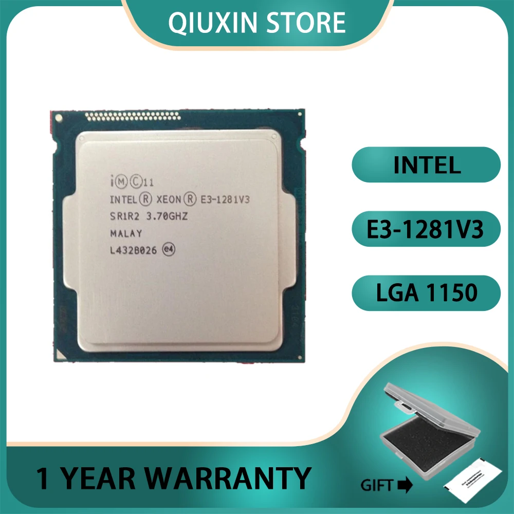Intel Xeon E3-1281v3 E3 1281v3 E3 1281 v3 Processor L2=1M L3=8M 82W  CPU 3.7 GHz Quad-Core Eight-Thread LGA 1150