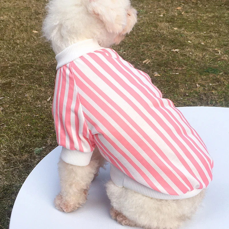 

Vertical Stripes Dog T-shirt Small Dog Cat T-shirt Pet Vest Spring And Summer Pet Clothing For Small Cats Dog Clothing