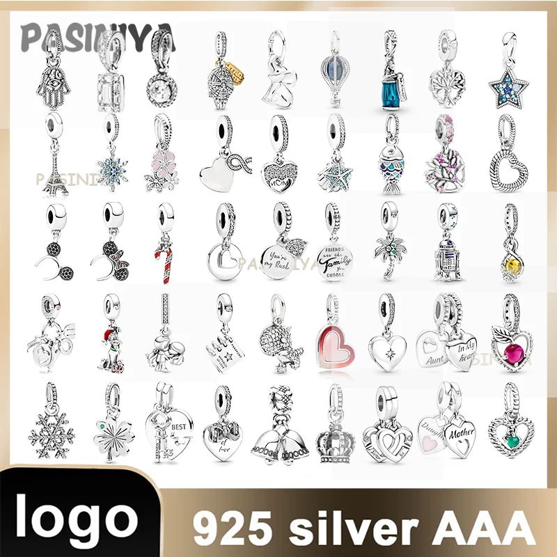 

Шармы-снежинки из серебра 925 пробы, подходят для браслетов Pandora