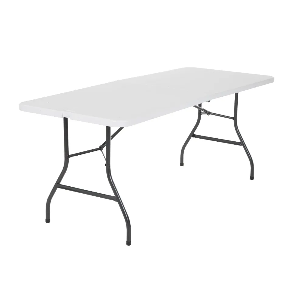 

6 Foot Folding Table In White Speckle