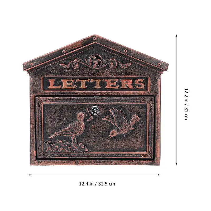 

1 Pc Vintage Portable Durable Creative Wall-mounted Mailbox Letter Storage Box for Shop