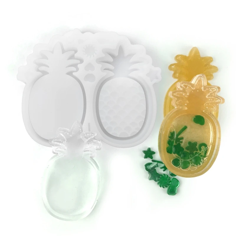 

Geometry Pineapple Ornament Resin Casting Silicone Mold Woman Keychain Decorative Pendant Quicksand Mold for DIY Crafts