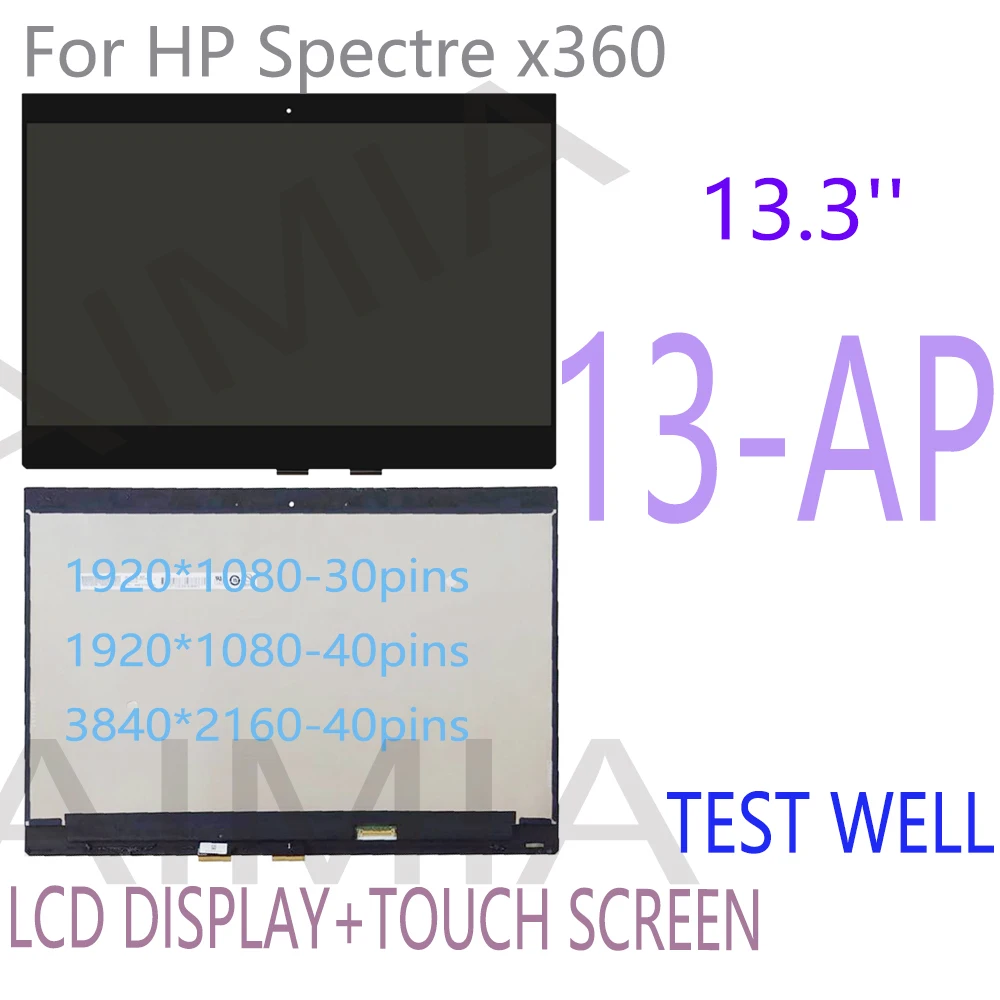

13.3'' For HP Spectre x360 13-AP LCD Display Touch Screen Digitizer Assembly for HP Spectre x360 13-AP Series B133HAN05.7 M133NV
