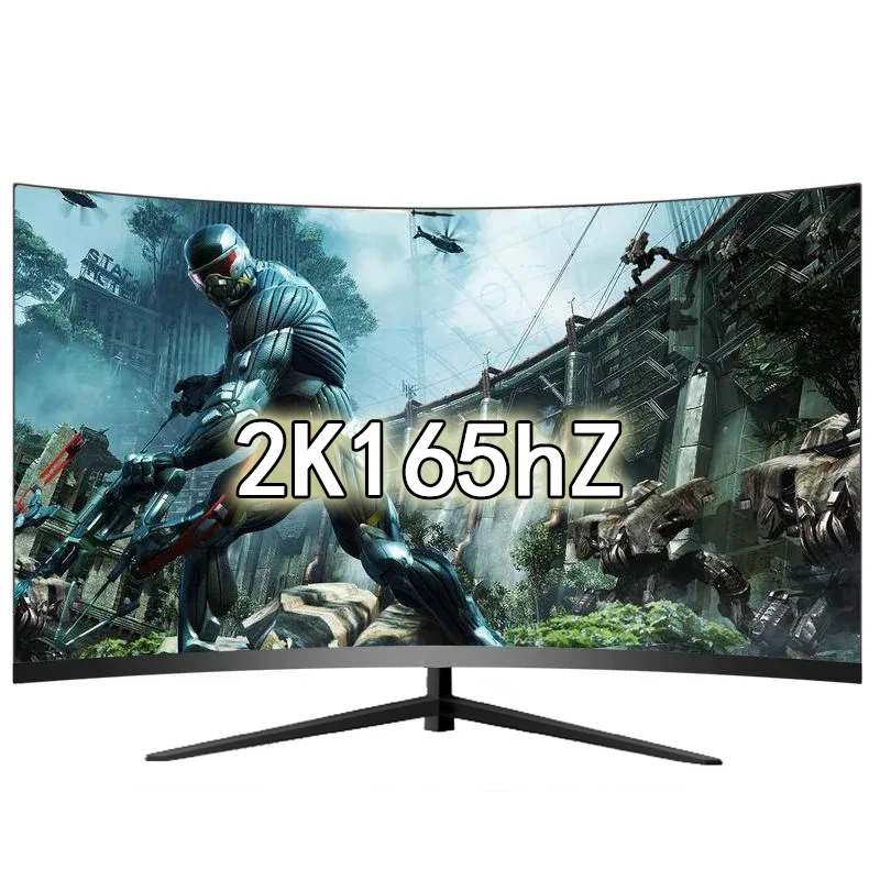 

27 inch 165hz Monitors 1MS Gamer LCD Curved Monitors PC HD Gaming DP/HDMI Compatible Monitors for Desktop 2K Computer Displays