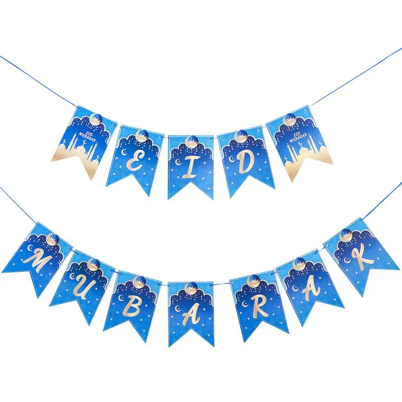 Eid Ramadan Decor Ramadan Kareem Banner Blue Hangings Ramadan Kareem Banner For Home Happy Ramadan Mubaraks Wall Decor Ramadan