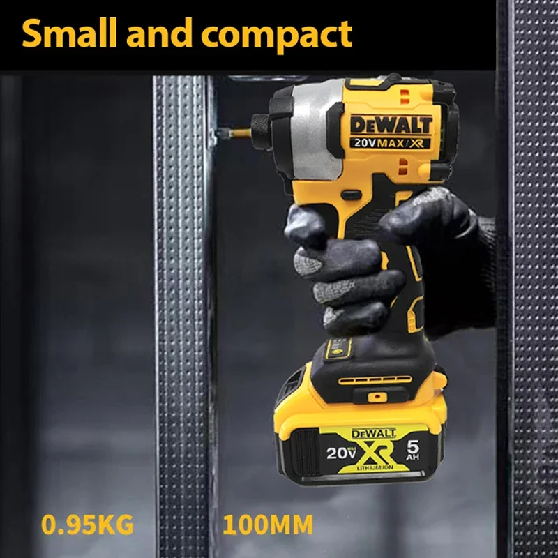Фото DEWALT DCF850 1/4 дюйма Бесщеточный аккумуляторный 3-скоростной ударный шуруповерт 20 В Литиевые электроинструменты 3250 об/мин 3800IPM 205NM Голый инструмент №3