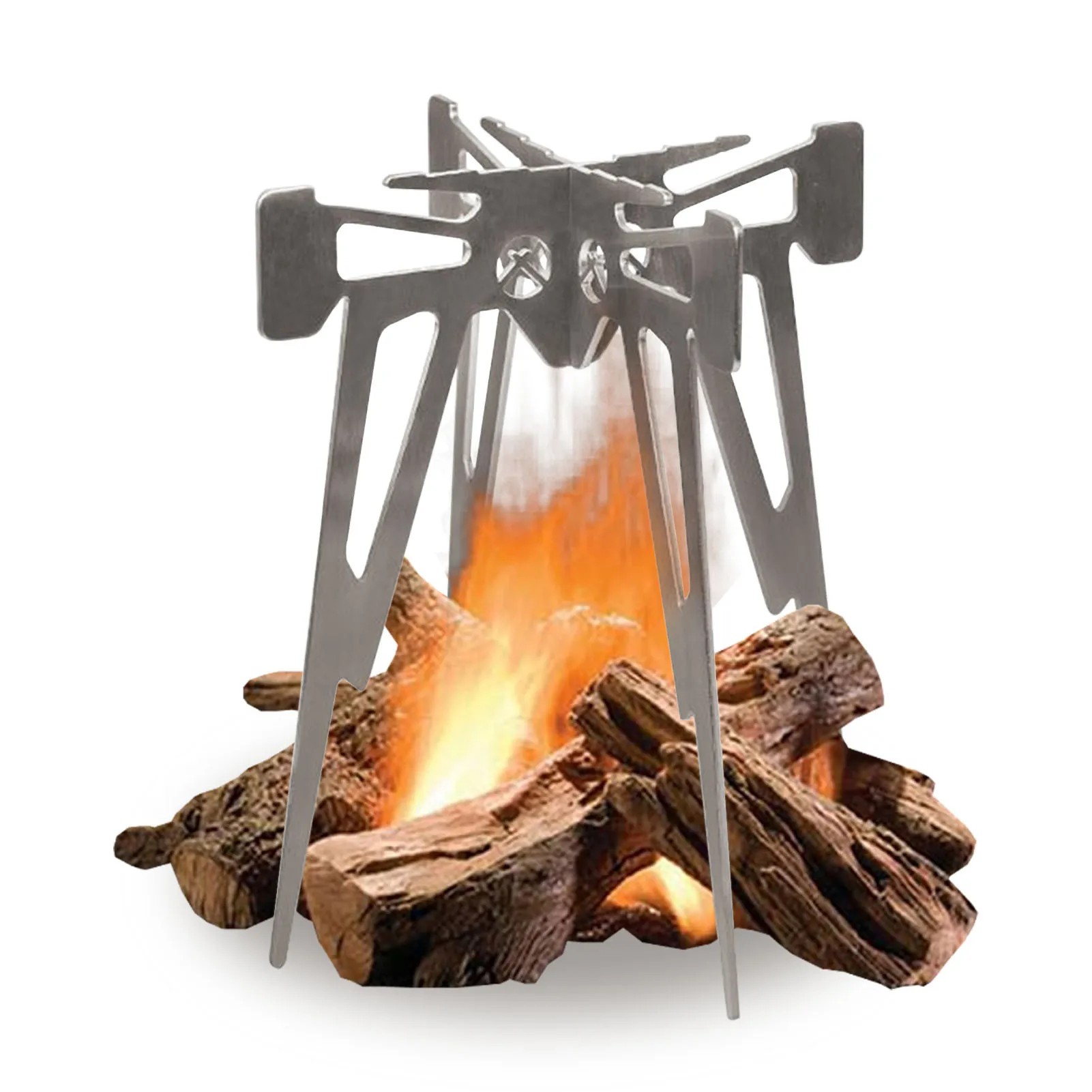 

Campfire Stove Stand Stainless Steel Charcoal Stove Stand Mini Portable Campfire Stand Portable & Compact Load-Bearing