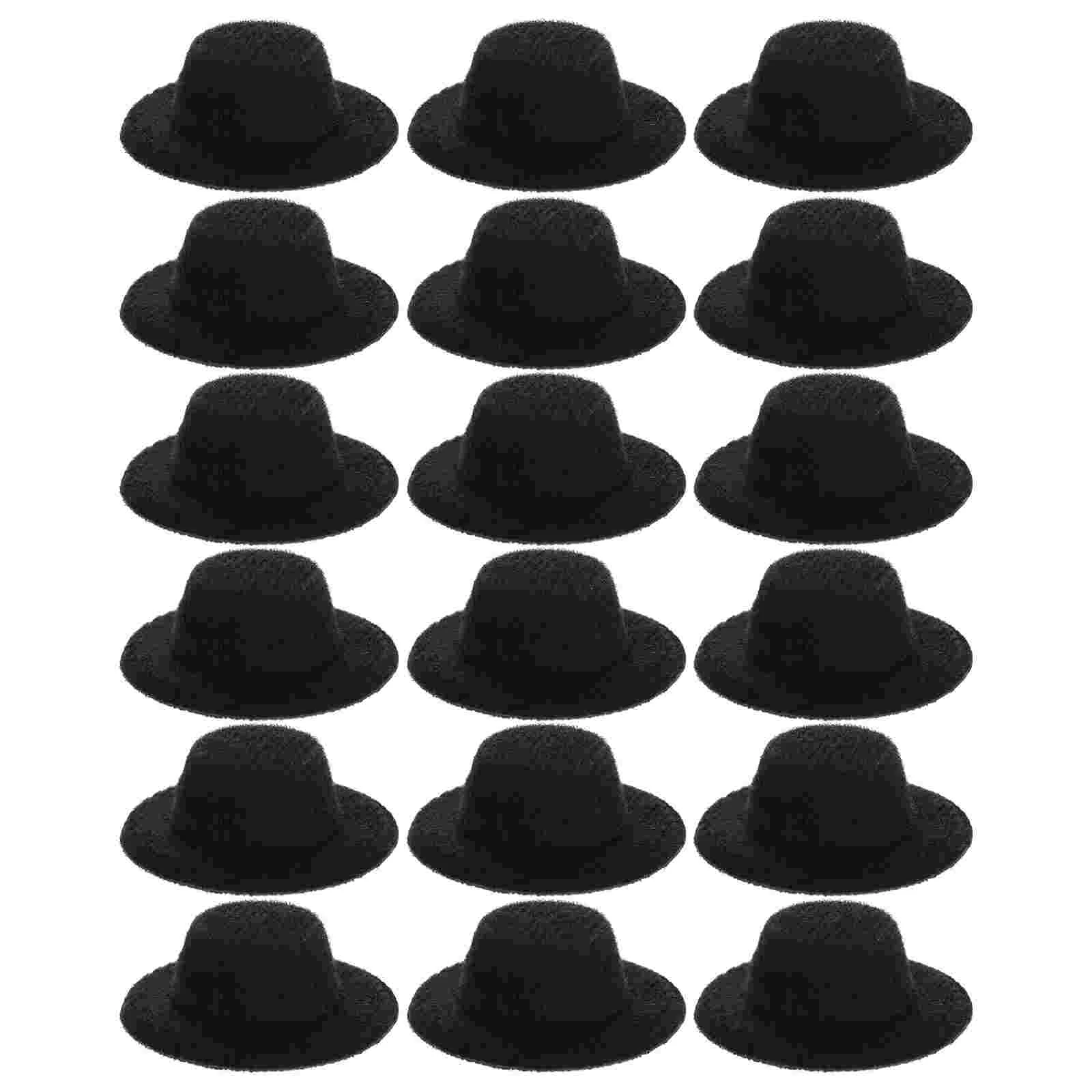 

Hats Mini Hat Miniature Formal Diy Black Crafts Tiny Party Craft Caps Cowboy Accessories Magician Snowman Felt Decoration