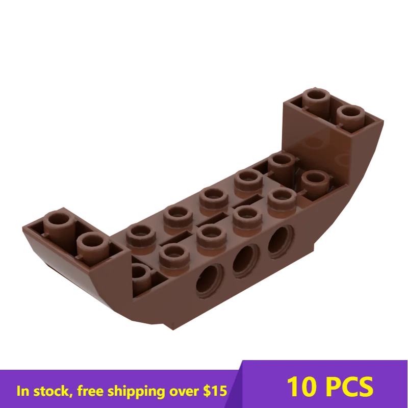 Высокотехнологичные сборные частицы 11301 2x8x2, 10 шт., конструктор с обратным изогнутым кирпичом, Набор сменных деталей, игрушки для детей, подарки