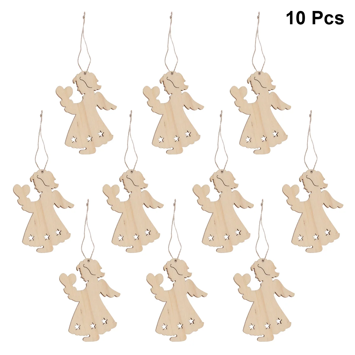 

Christmas Wooden Wood Hanging Gift Tagsdecorations Tag Tree Diy Decor Pendant Cutouts Favors Party Cutout Craft Crafts Vintage