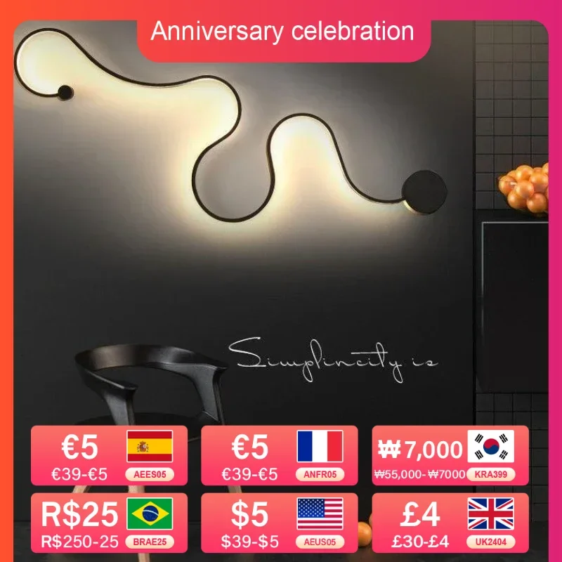 Настенный светильник в стиле пост-модерн скандинавский простой Креативный