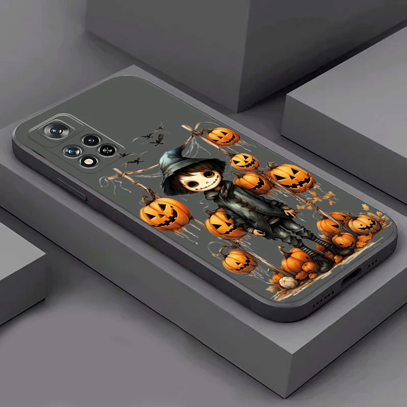 Halloween Pumpkin Skull For Xiaomi Redmi K70 K60 K60E K50 K50i K40 Gaming Ultra K40S K30 K30S K20 Pro Phone Case Funda Coque