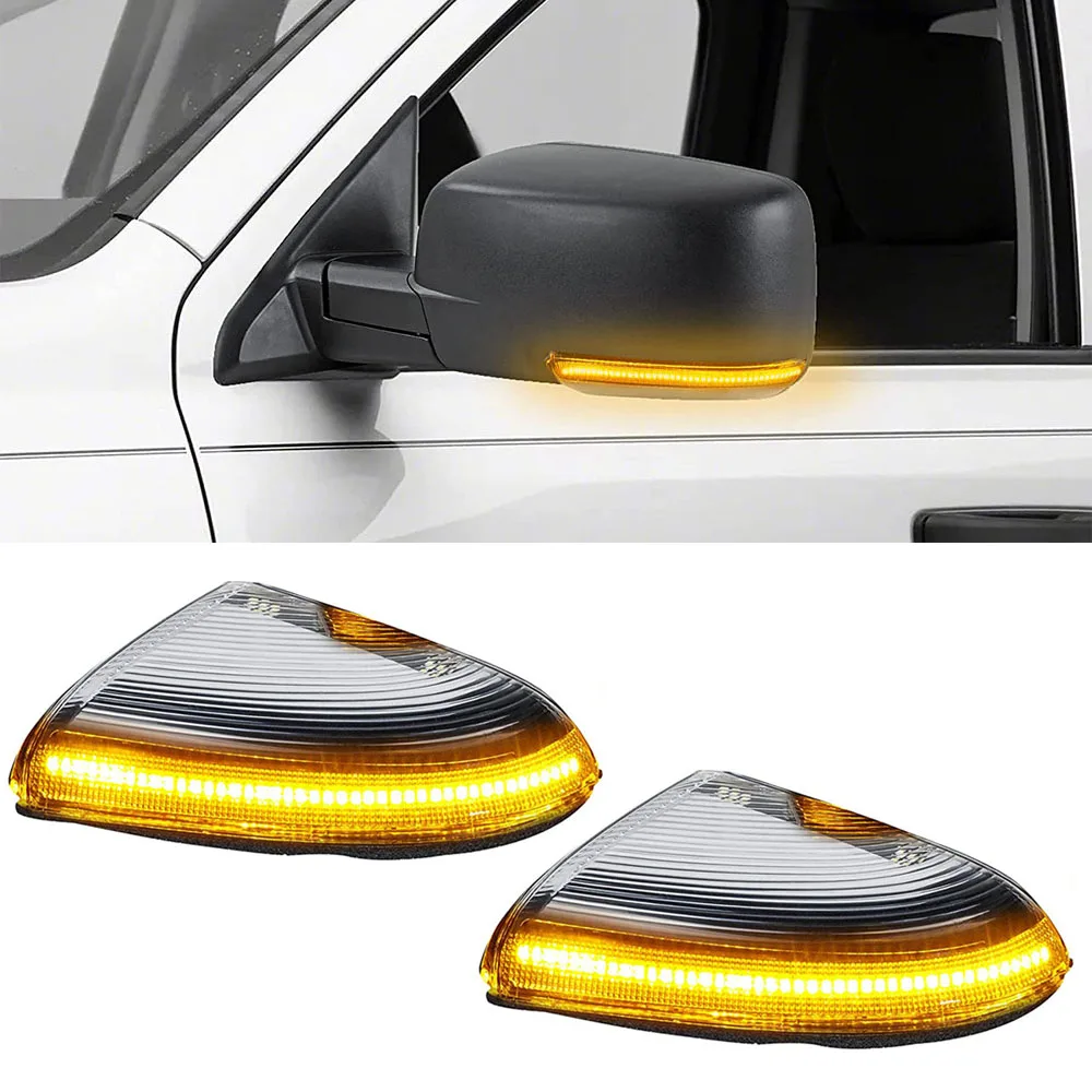 

2pcs For Dodge Ram 1500 2500 2010-2018 Ram 1500 Classic 2019 2020 2021 LED Front Right Passenger Side Mirror Turn Signal Light