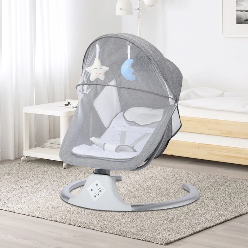

DEAREST Smart Electric Baby Cradle Crib Rocking Chair Newborn Calm Chair Bluetooth with Remote Control